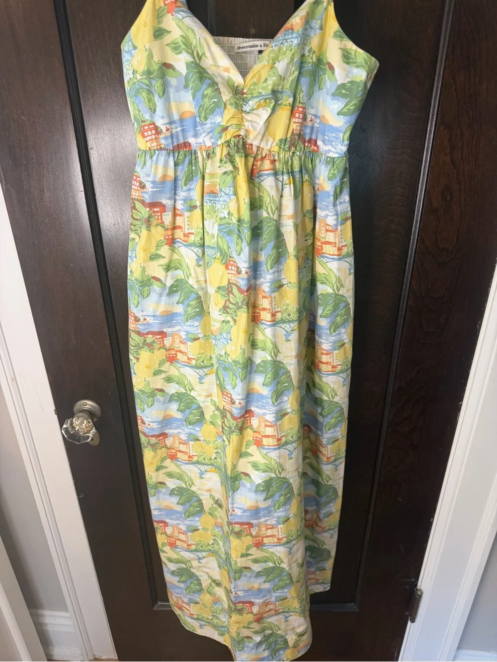 Abercrombie Maxi Dress Small Lemon Italian Summer Beachy Vibes